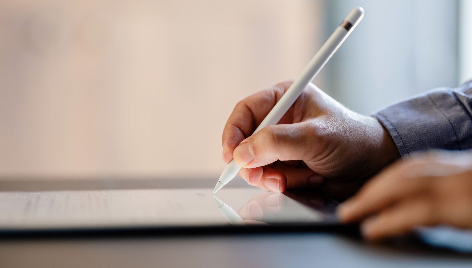 Man Signing The Digital Contract